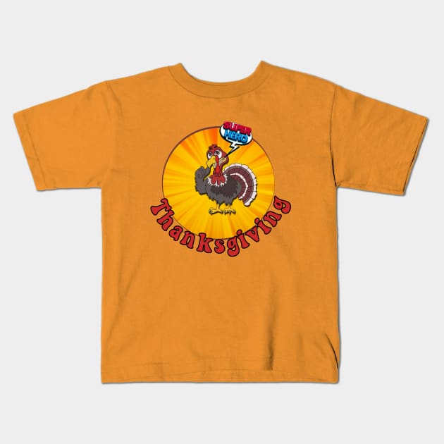 Super hero turkey Kids T-Shirt by Teija.I.Art&Design